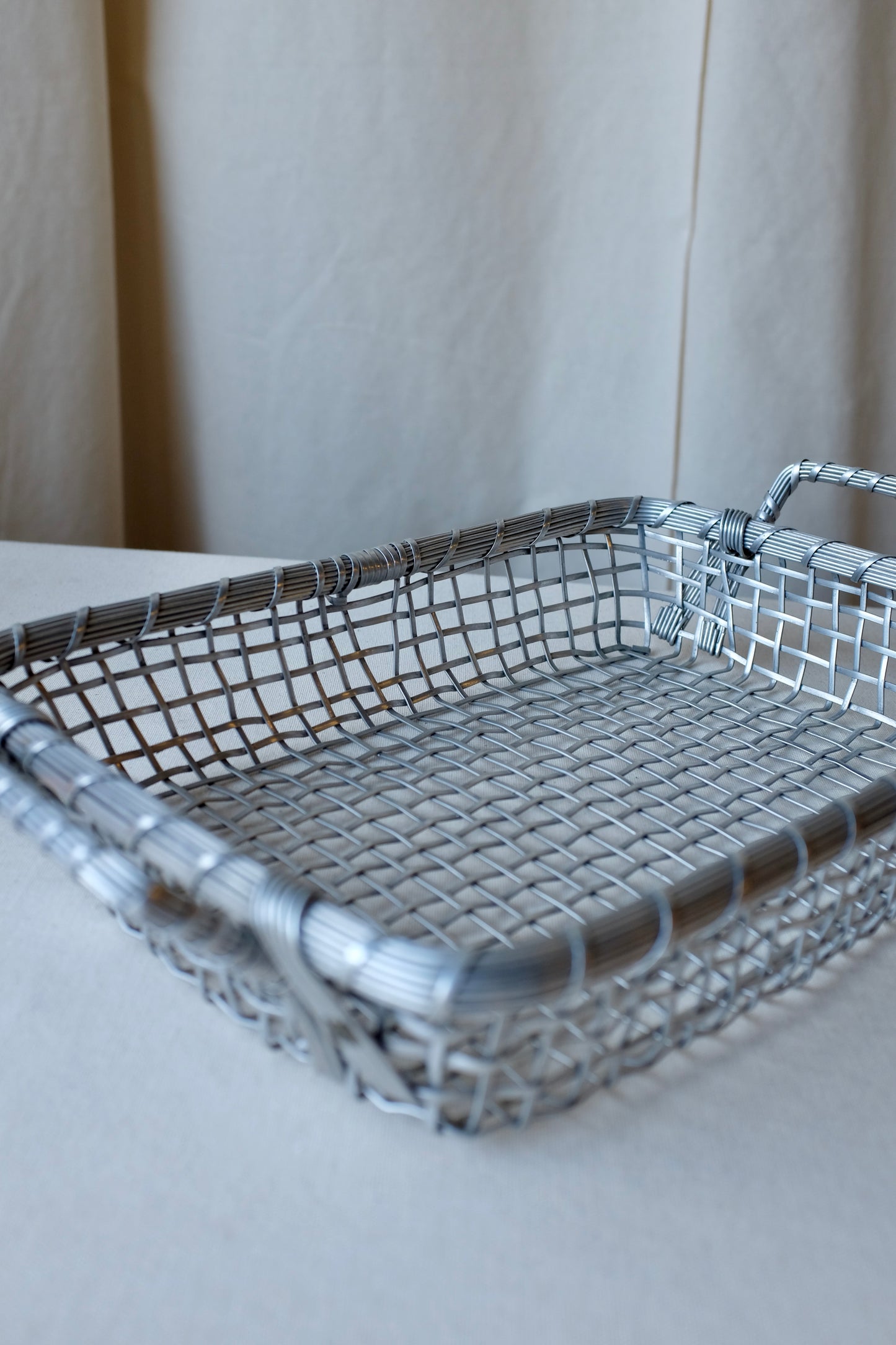 Woven Metal Basket Tray
