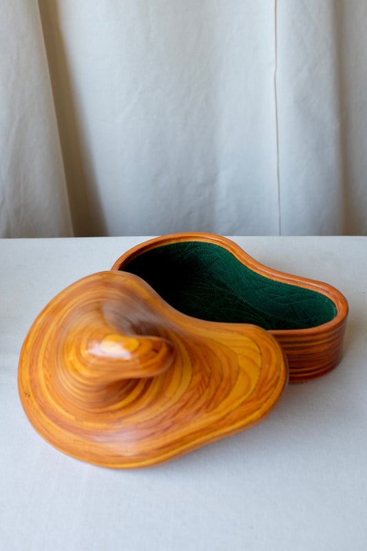 Striped Wood Organic Form Box