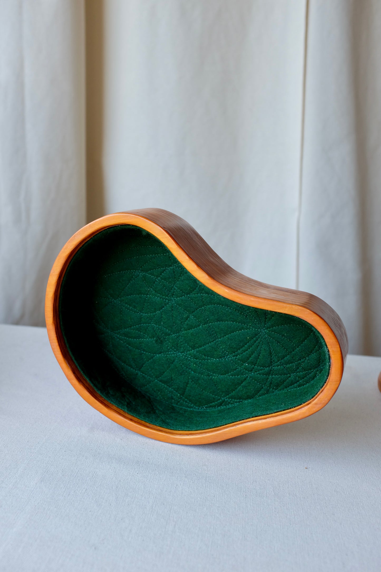 Striped Wood Organic Form Box