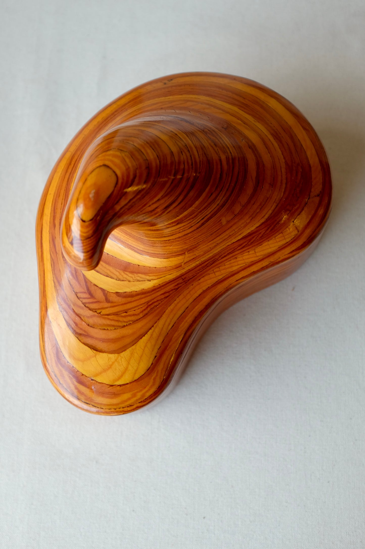 Striped Wood Organic Form Box