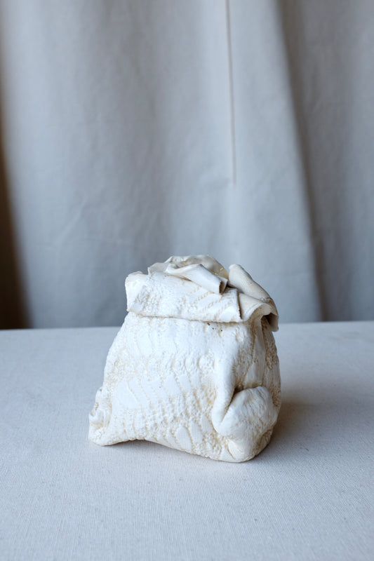 Art Pottery Rope-imprinted Ceramic Vessel