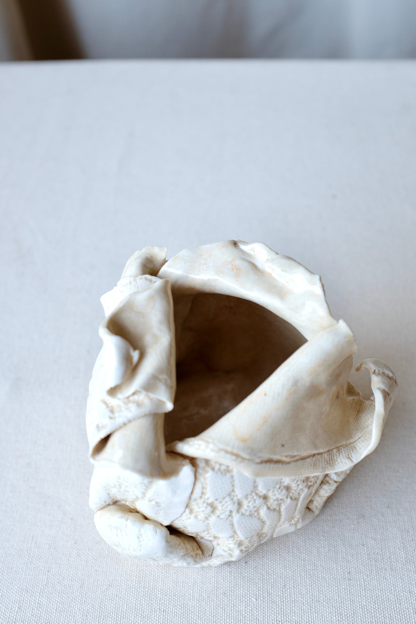 Art Pottery Rope-imprinted Ceramic Vessel