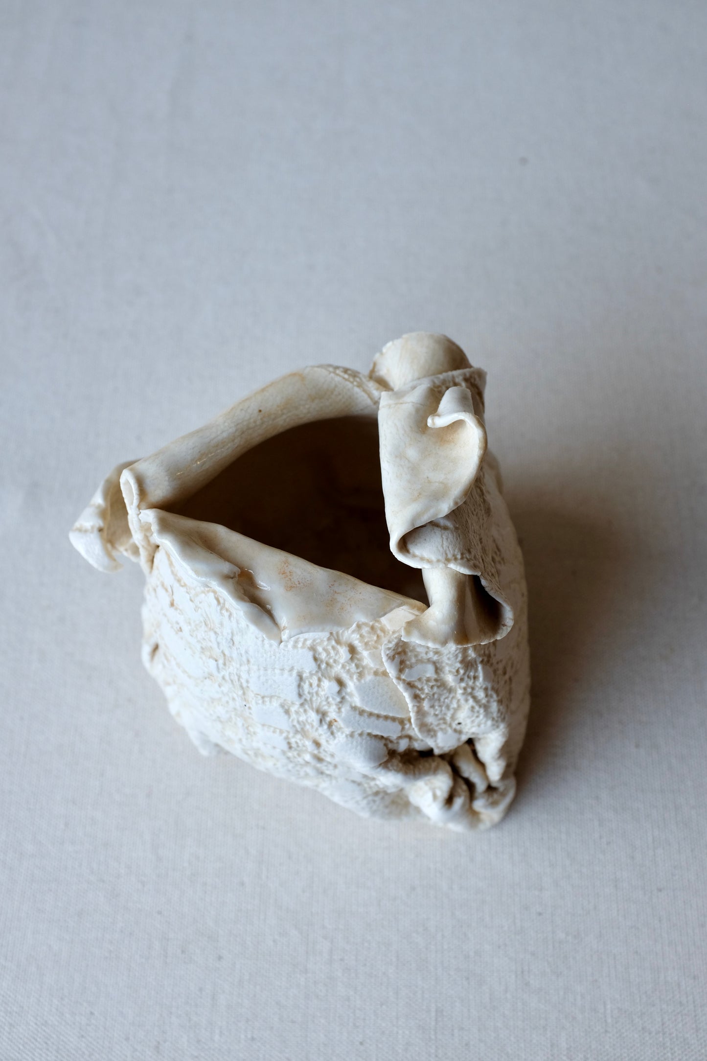 Art Pottery Rope-imprinted Ceramic Vessel