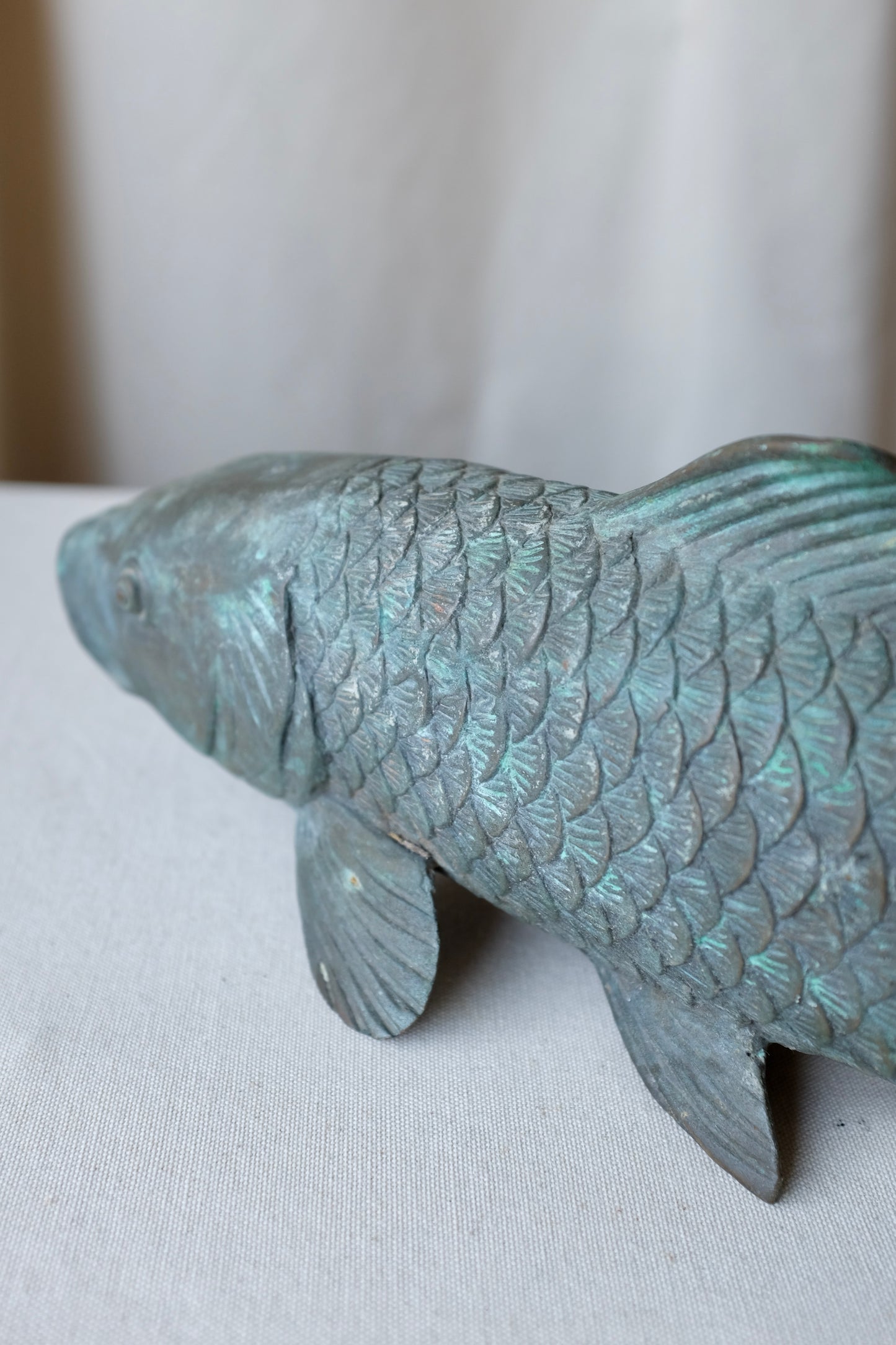 Patinated Bronze Koi Fish