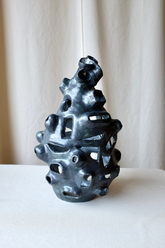 18" Abstract Candle Cover Sculpture, Florence Suerig