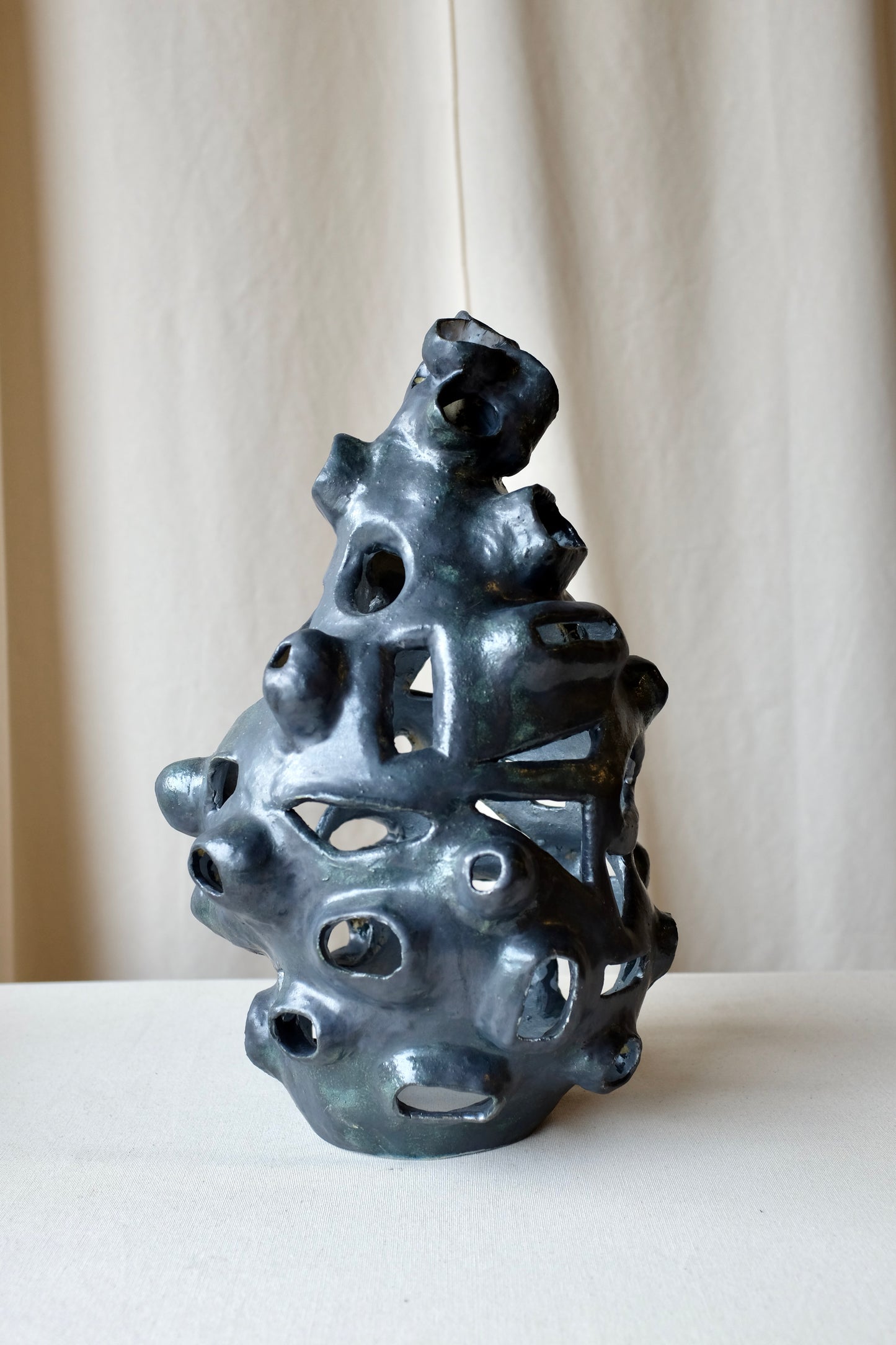 18" Abstract Candle Cover Sculpture, Florence Suerig