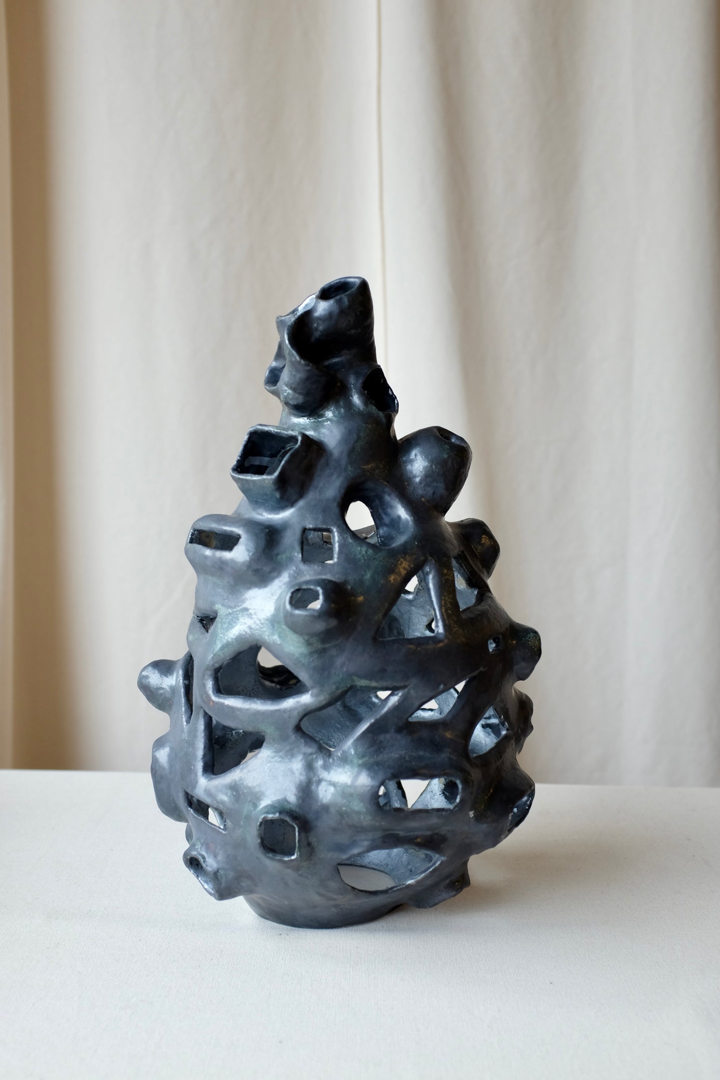 18" Abstract Candle Cover Sculpture, Florence Suerig