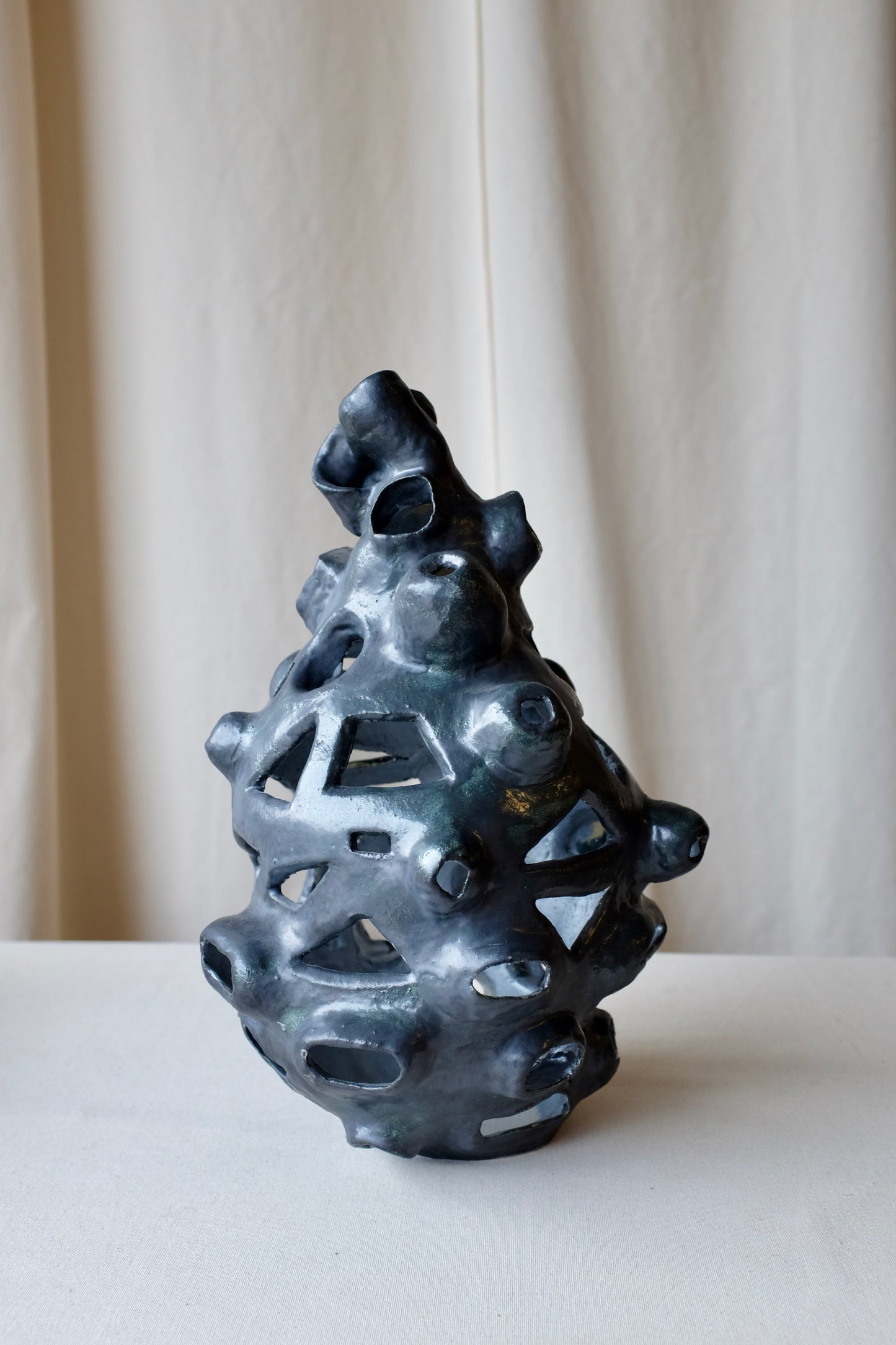 18" Abstract Candle Cover Sculpture, Florence Suerig