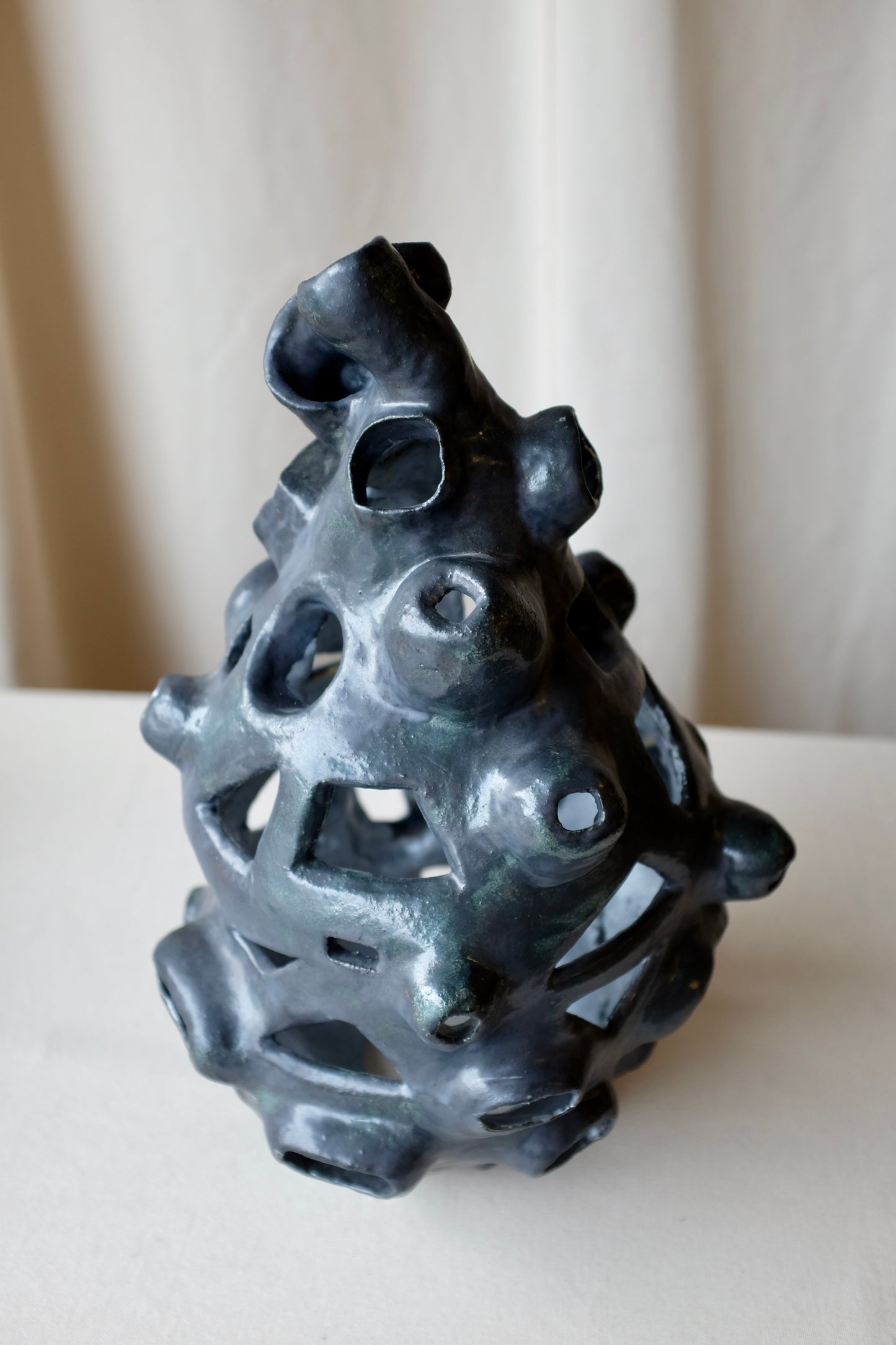 18" Abstract Candle Cover Sculpture, Florence Suerig