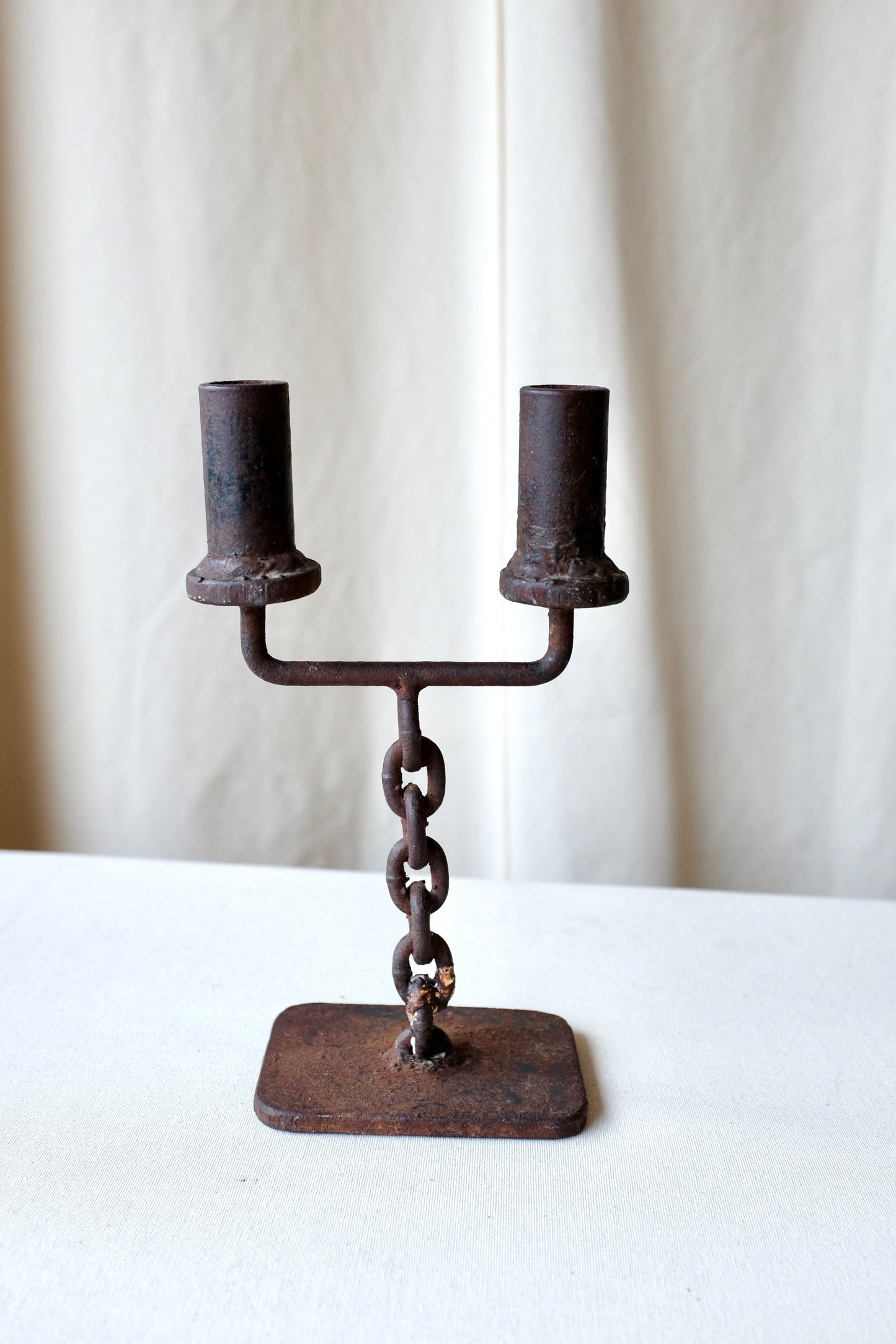 Iron Chain Candelabra