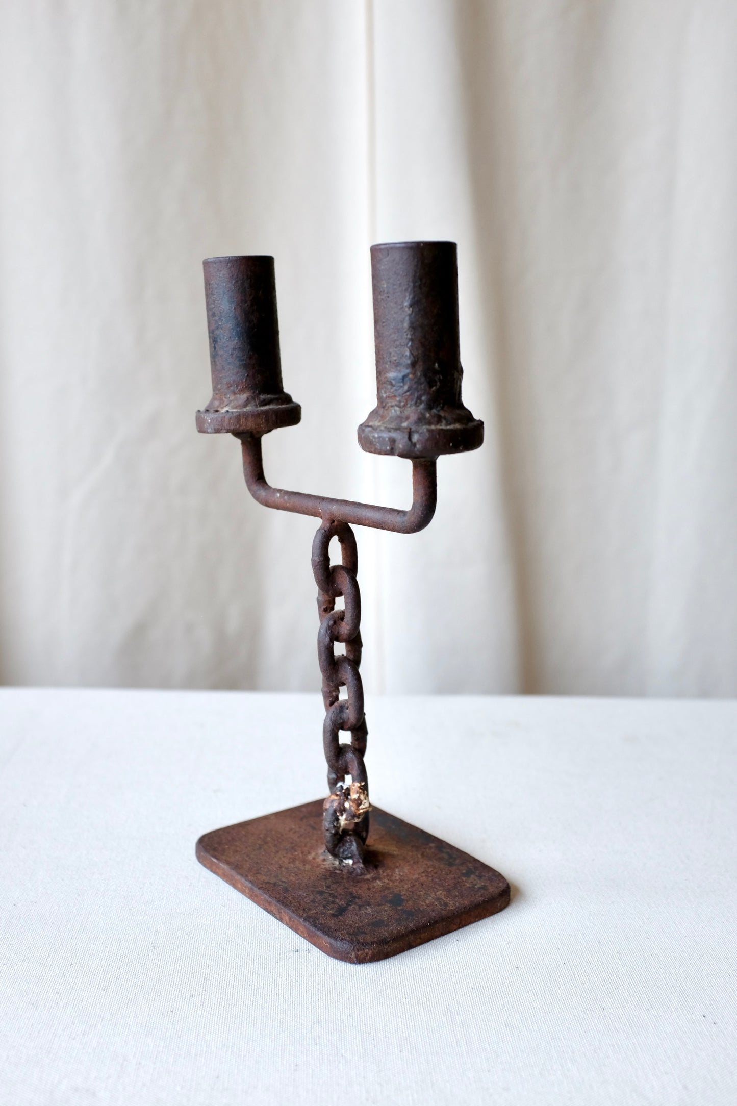 Iron Chain Candelabra