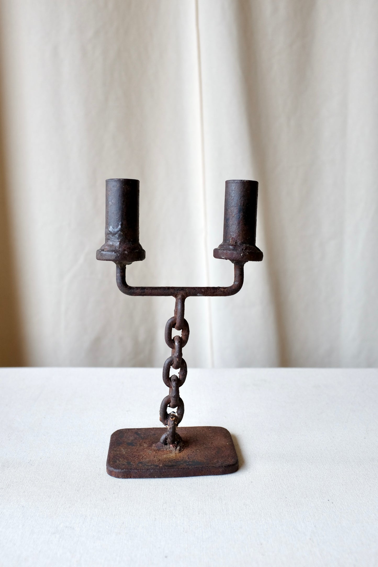 Iron Chain Candelabra