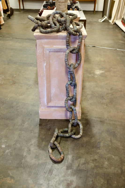 Long Tramp Art Bottle Cap Chain