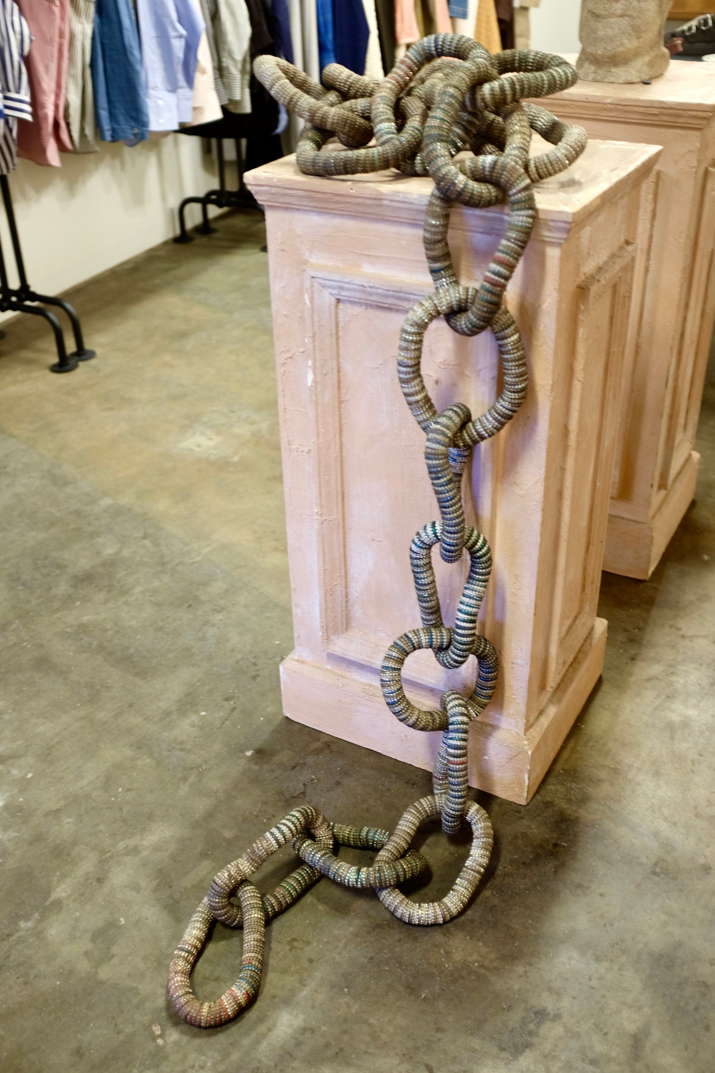 Long Tramp Art Bottle Cap Chain