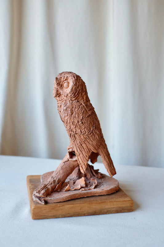 Ceramic Owl Sculpture