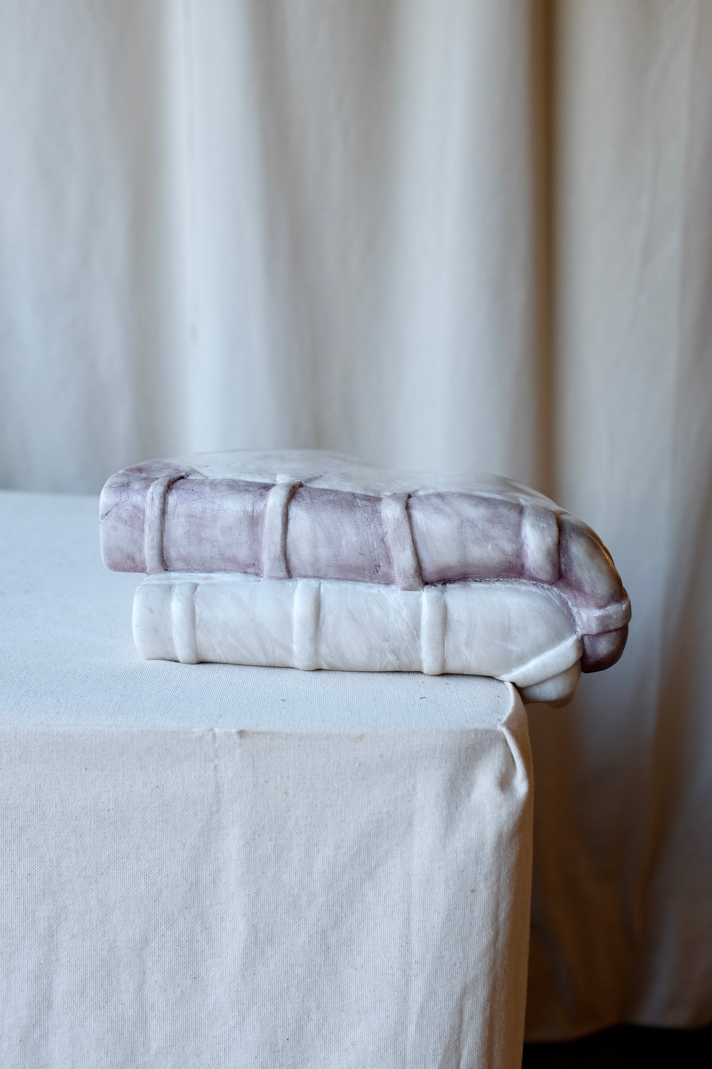Carved Marble Melting Books, Bob Brower