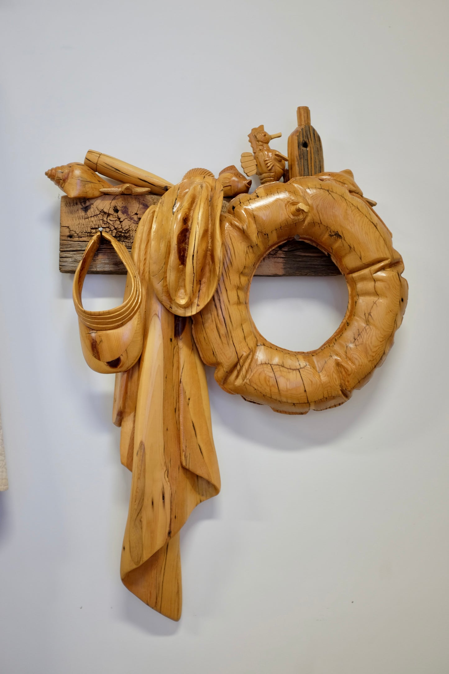 Inflatable, Wood Carved Sculpture, Silvia Davis, 2004