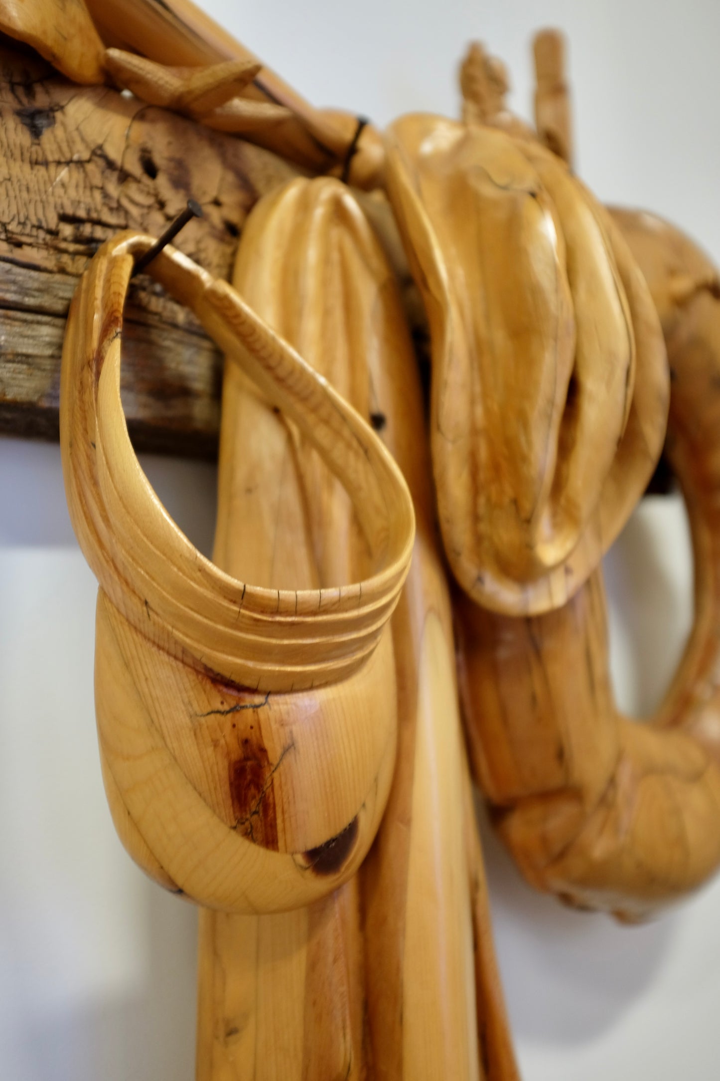 Inflatable, Wood Carved Sculpture, Silvia Davis, 2004
