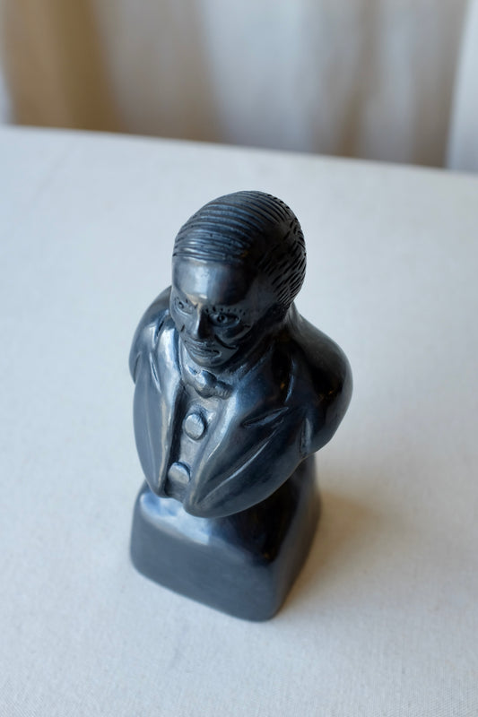 Black Ceramic Male Bust