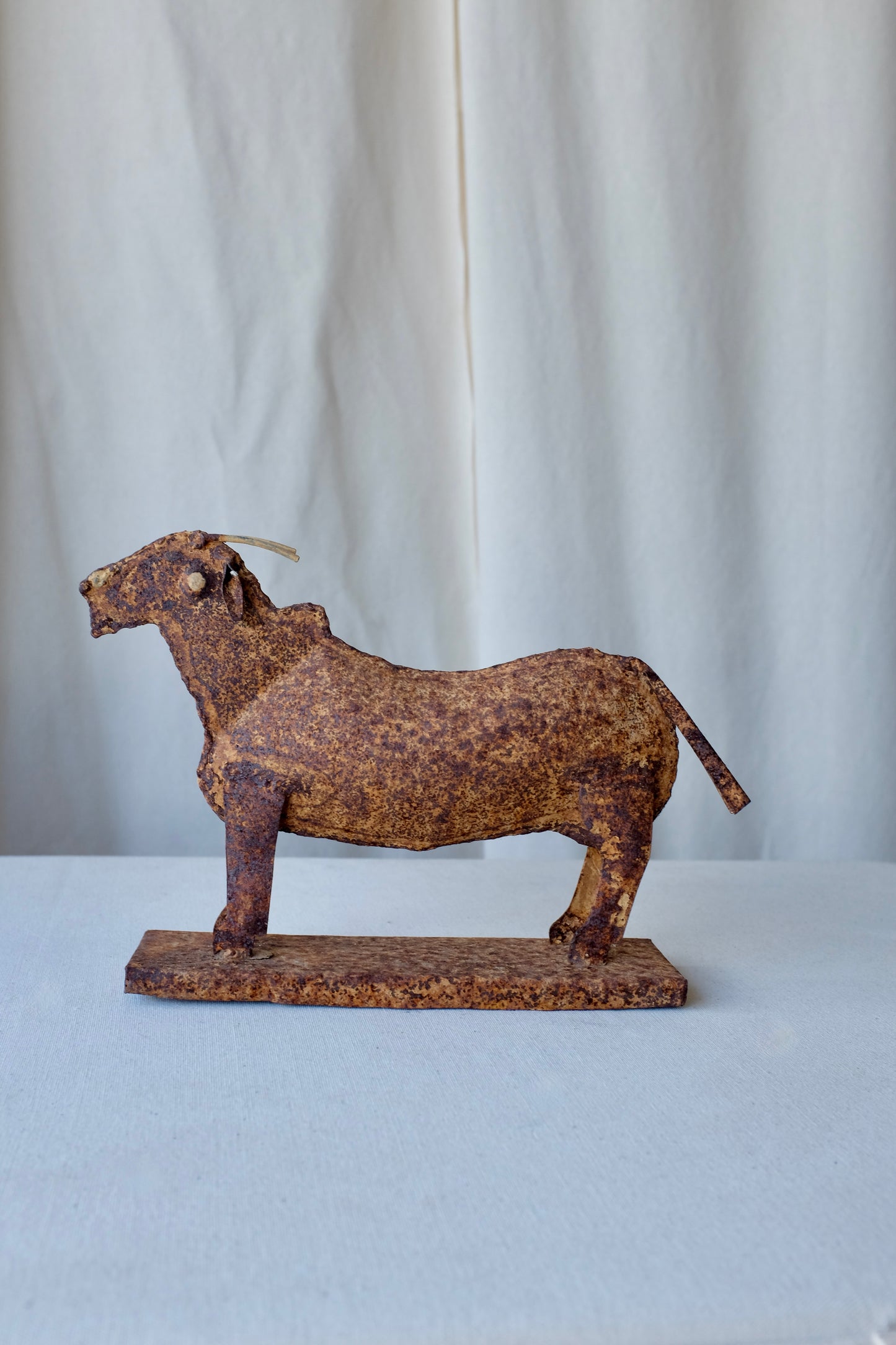 Metal Goat Tabletop Sculpture