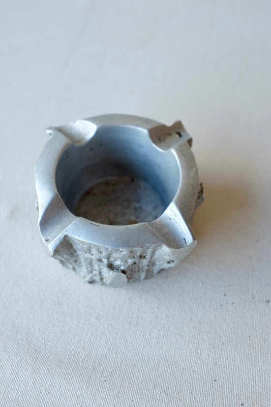 Pewter Faux Bois Ashtray