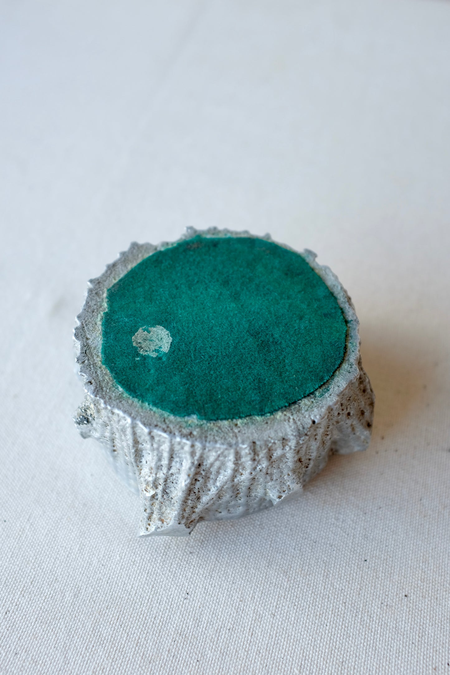 Pewter Faux Bois Ashtray