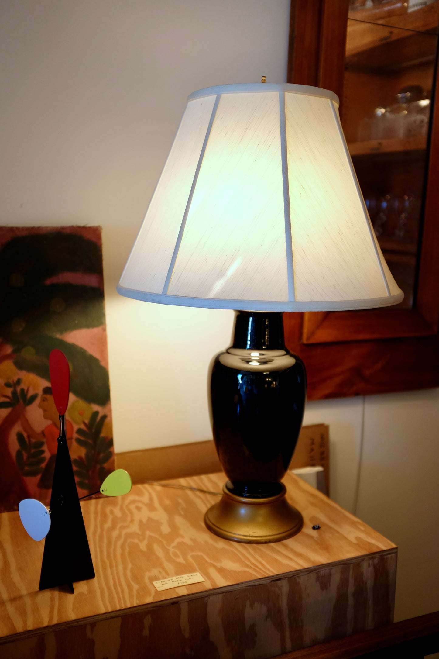 Black Ceramic Vase Lamp