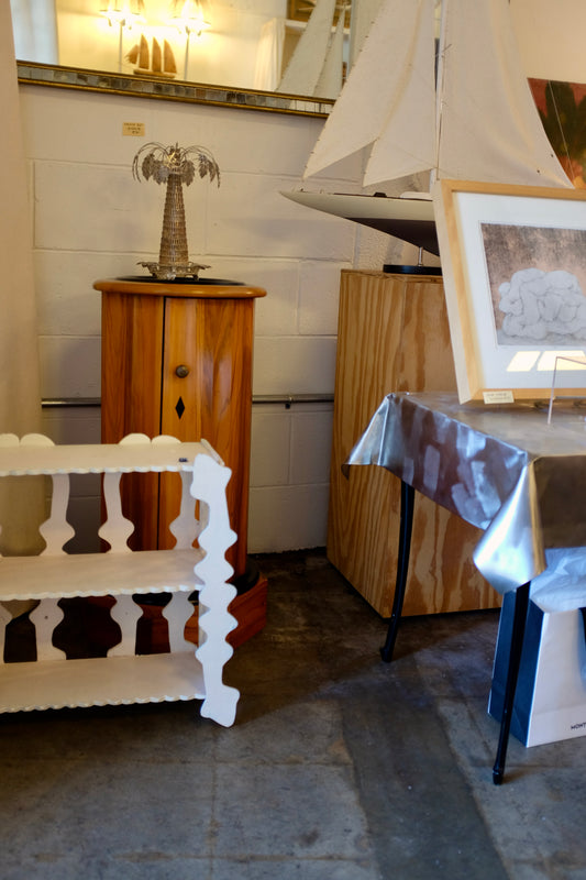Folk Art Wood Carved Bones Shelf