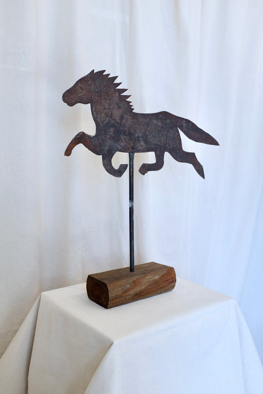 Antique Horse Weathervane on Stand