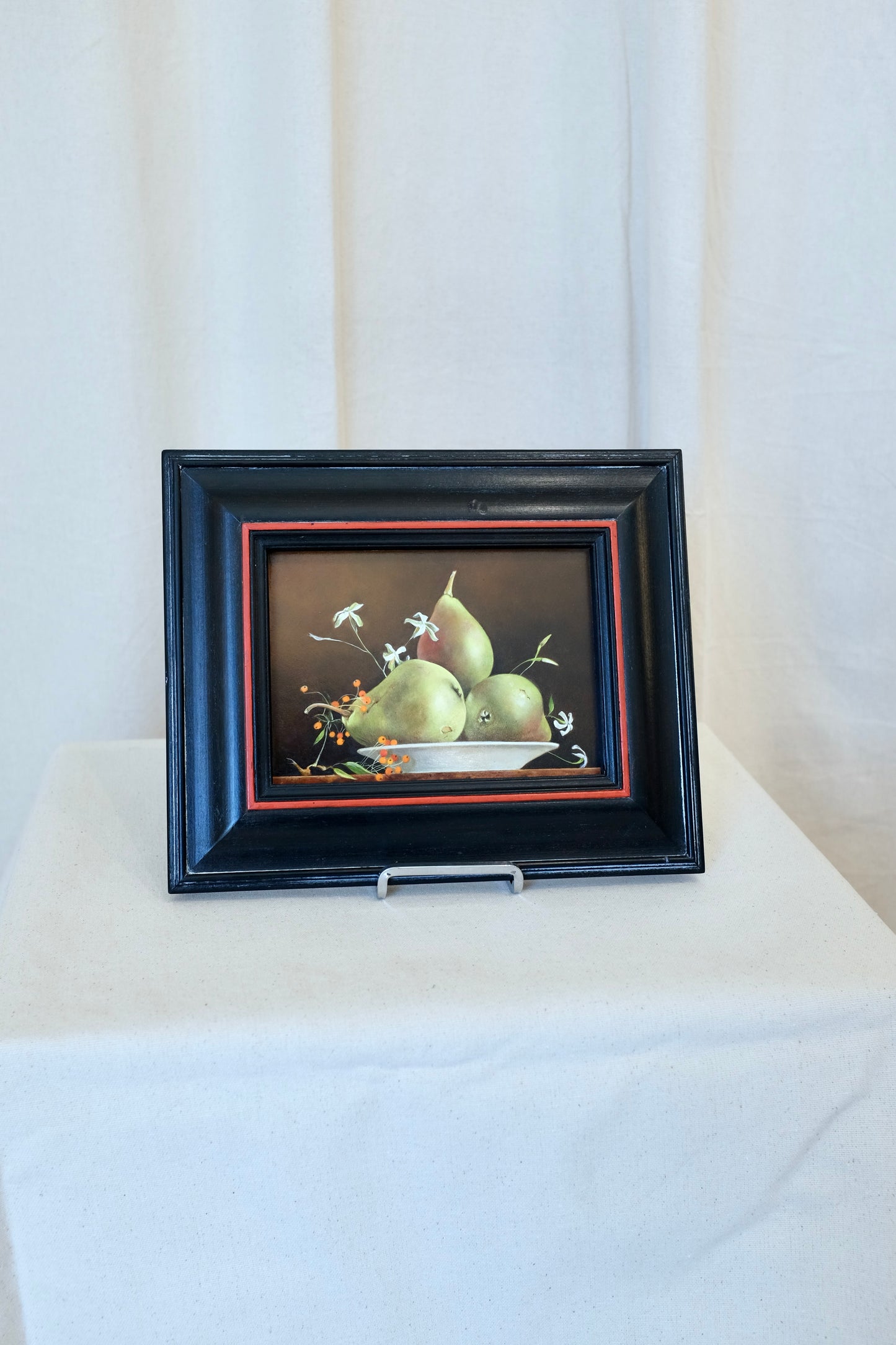 Framed Still Life Oil Painting of Pears, Judith Lamb