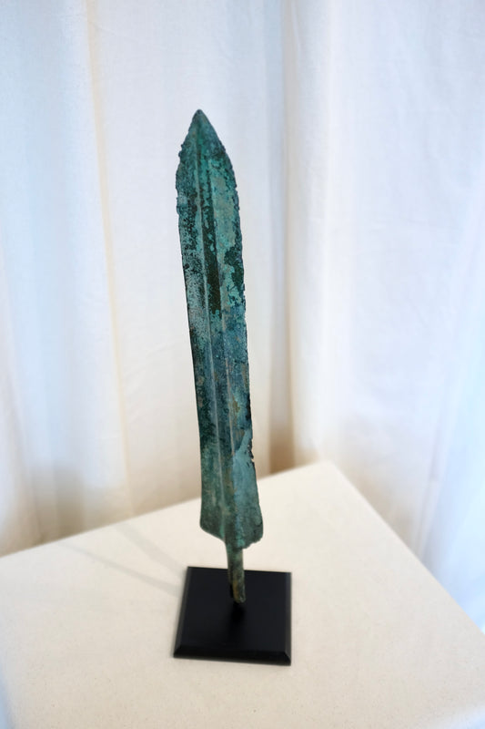 Ancient Bronze Blade on Stand, Luristan