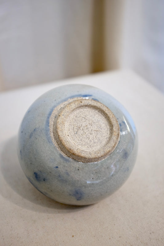 Small Plump Blue and White Vase