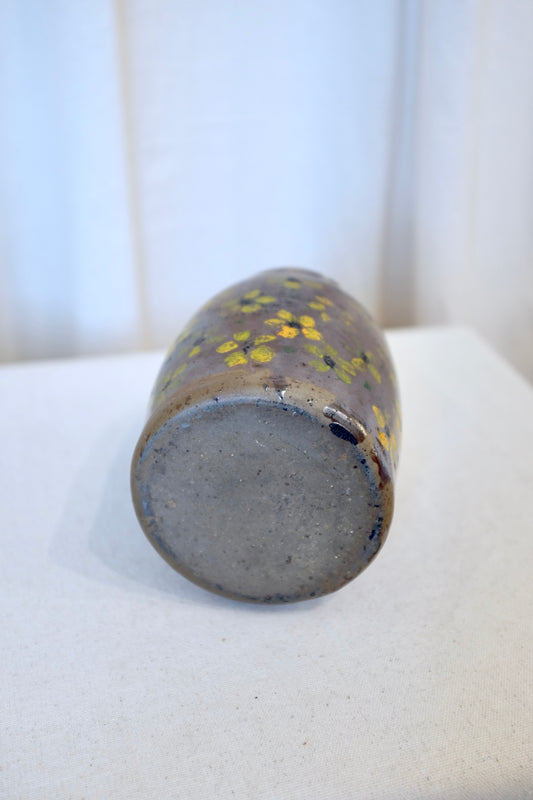 Flowered Brown Crock