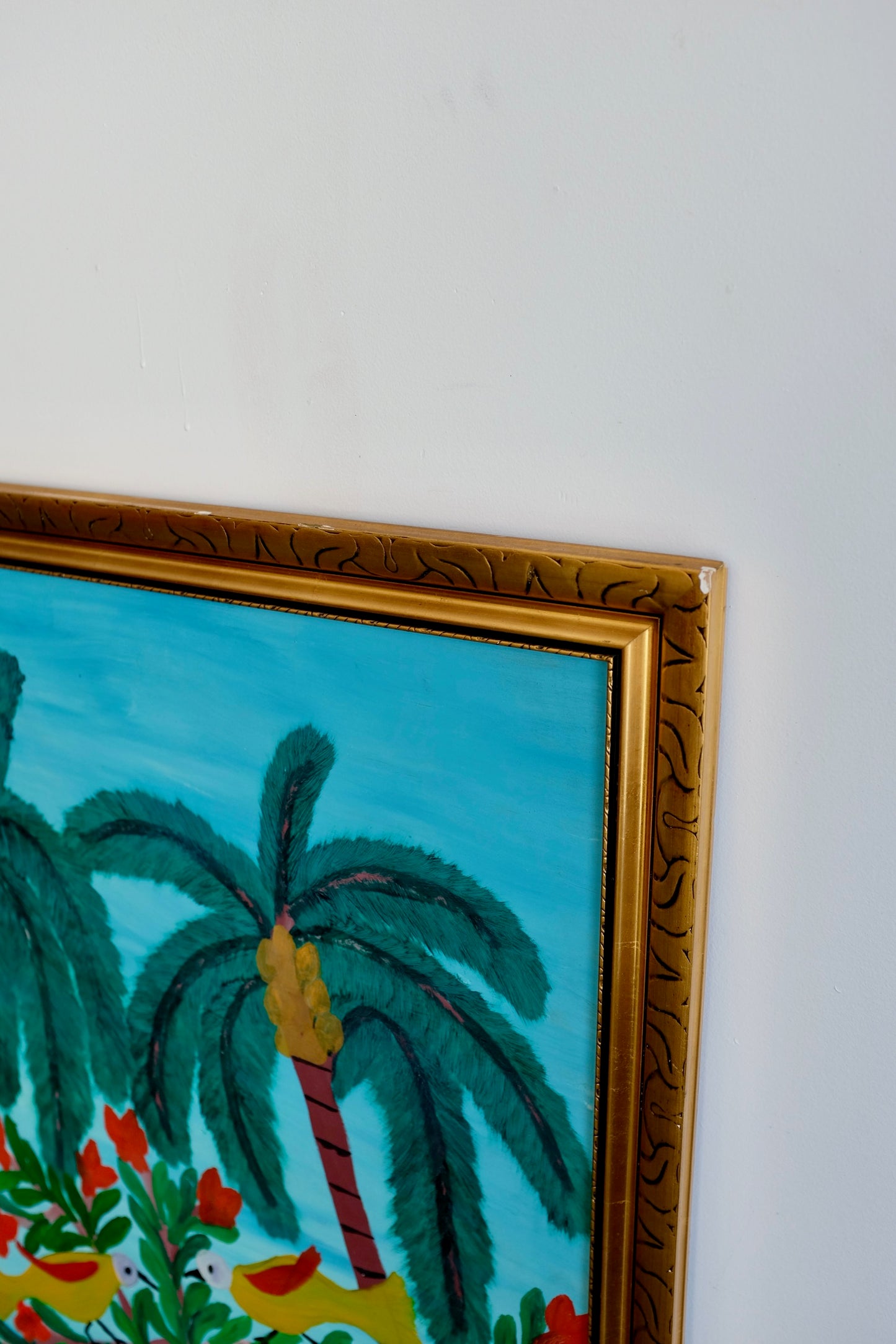 Haitian Painting of a Tropical Scene, Joseph Jean Laurent