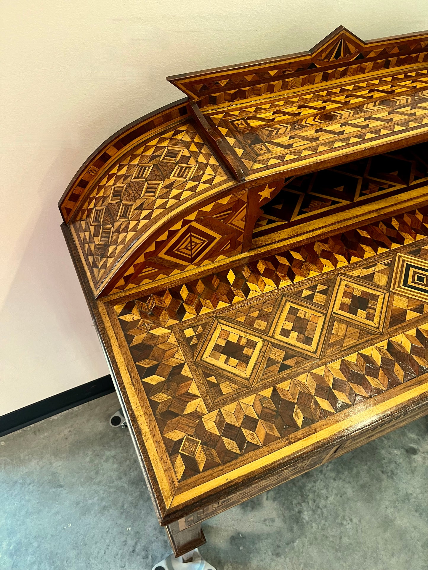 Ornate Marquetry Desk, 1930s