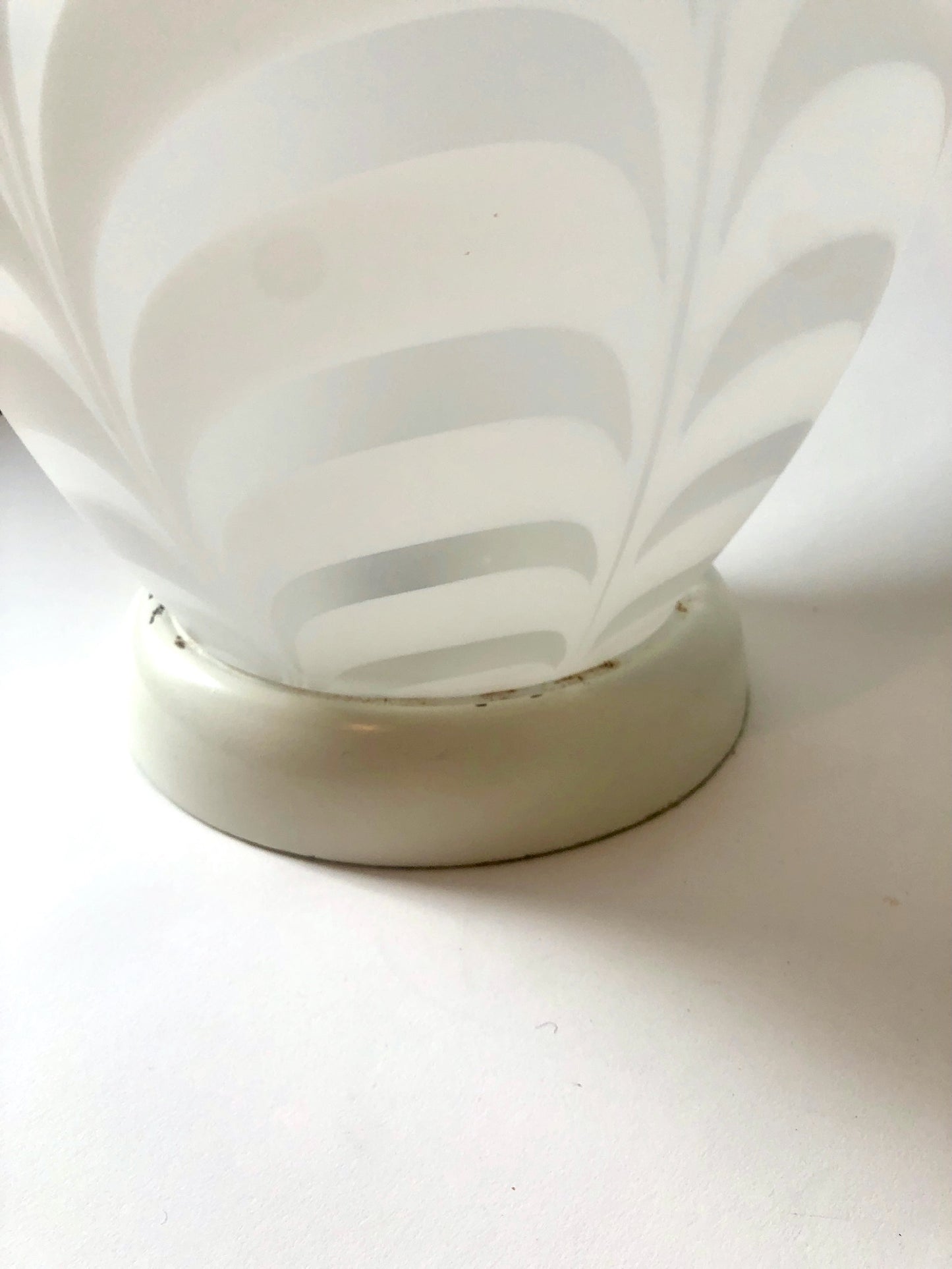 Feathered Glass Vetri Egg Lamps, Pair Available
