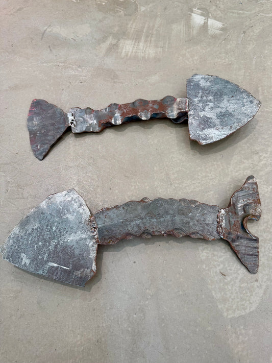 Found Metal Fish Sculptures