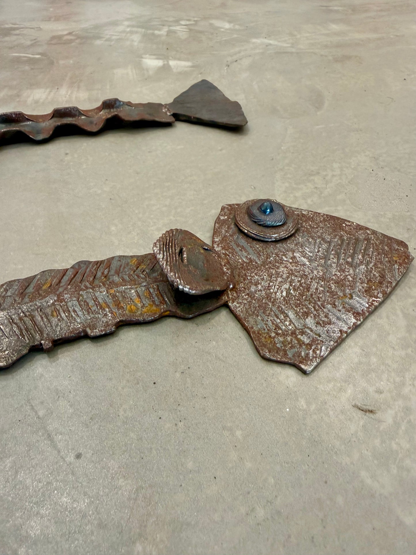 Found Metal Fish Sculptures