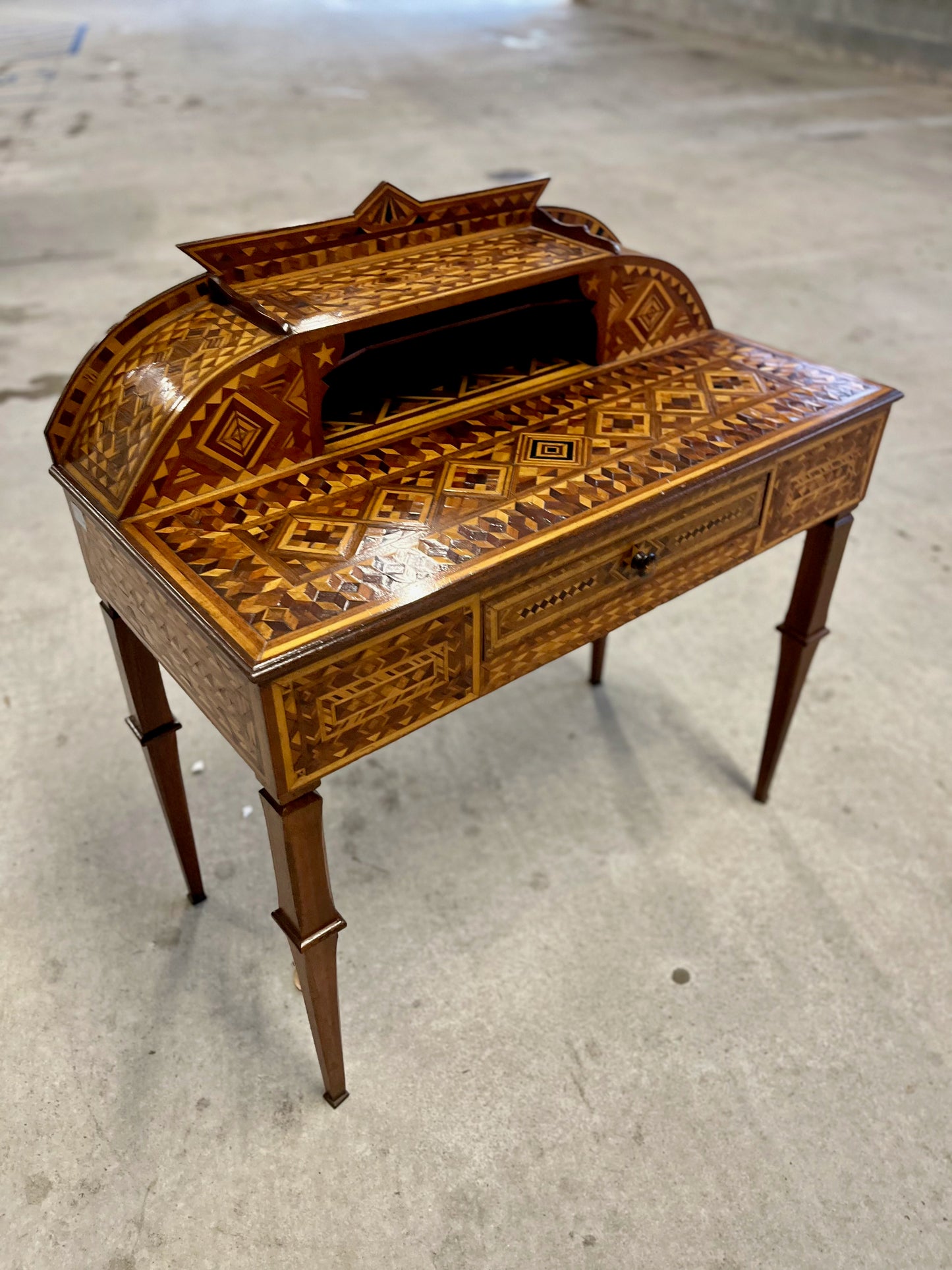 Ornate Marquetry Desk, 1930s
