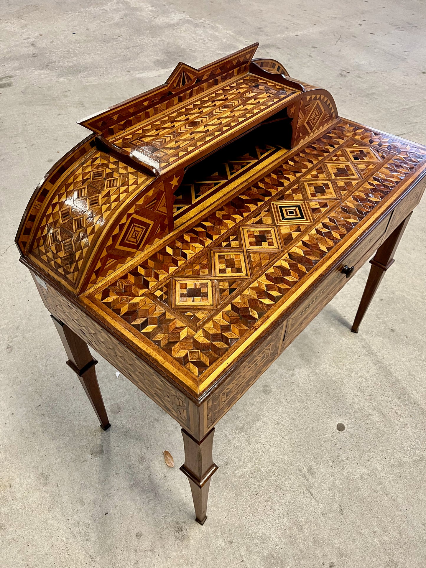 Ornate Marquetry Desk, 1930s