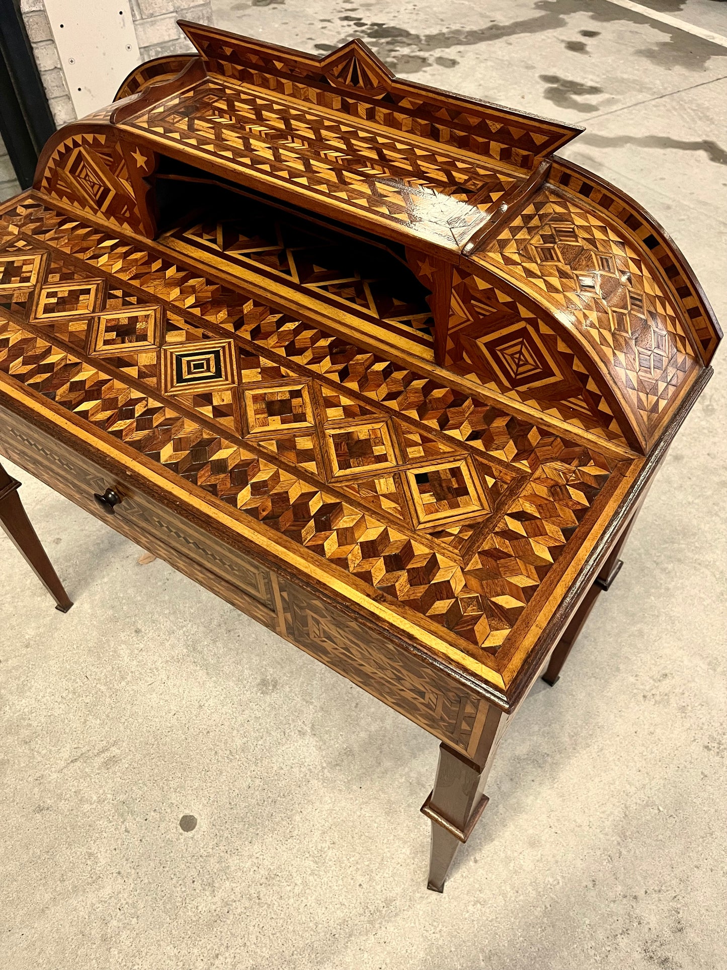 Ornate Marquetry Desk, 1930s