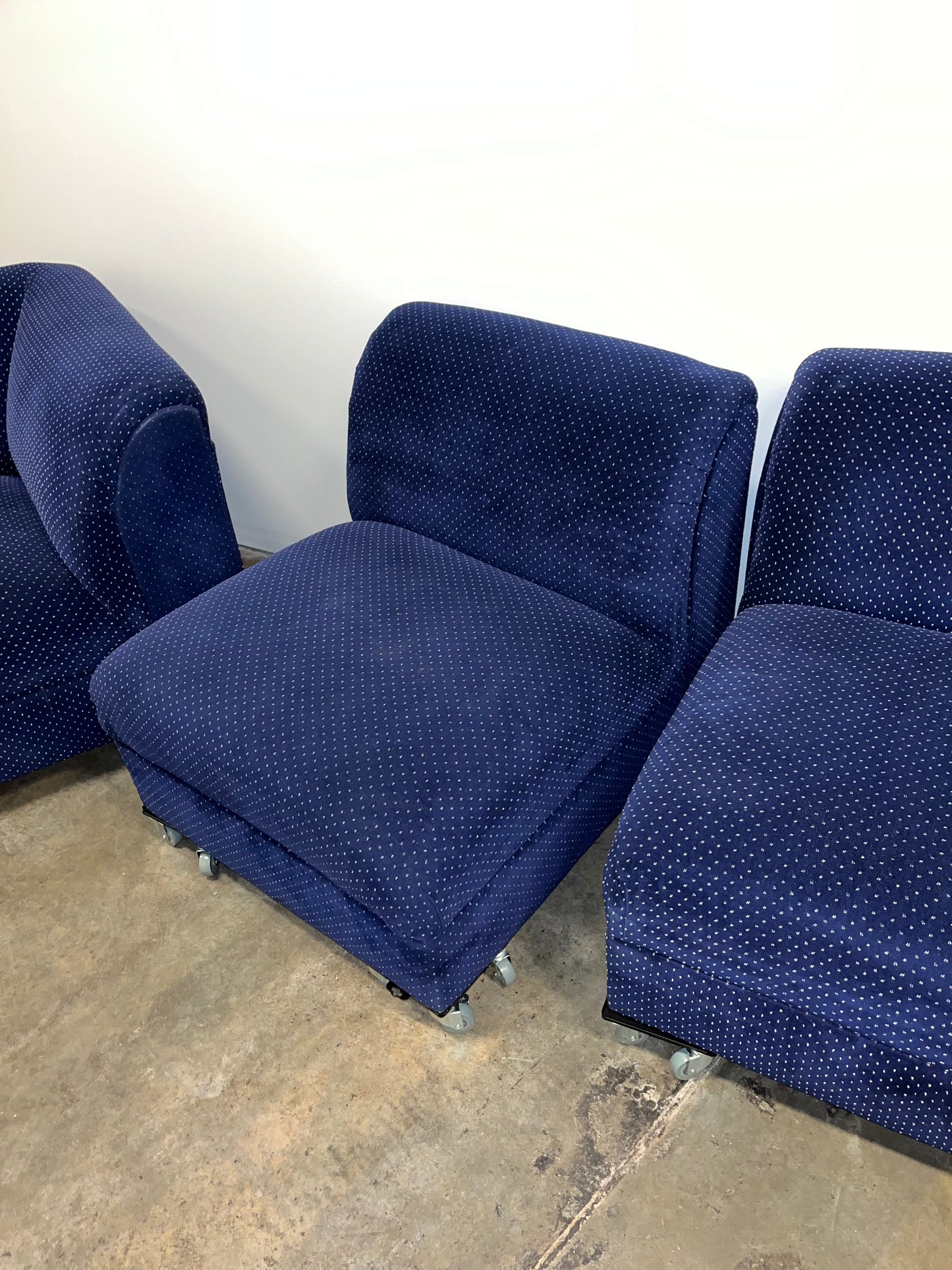 Plump Blue Sectional Sofa