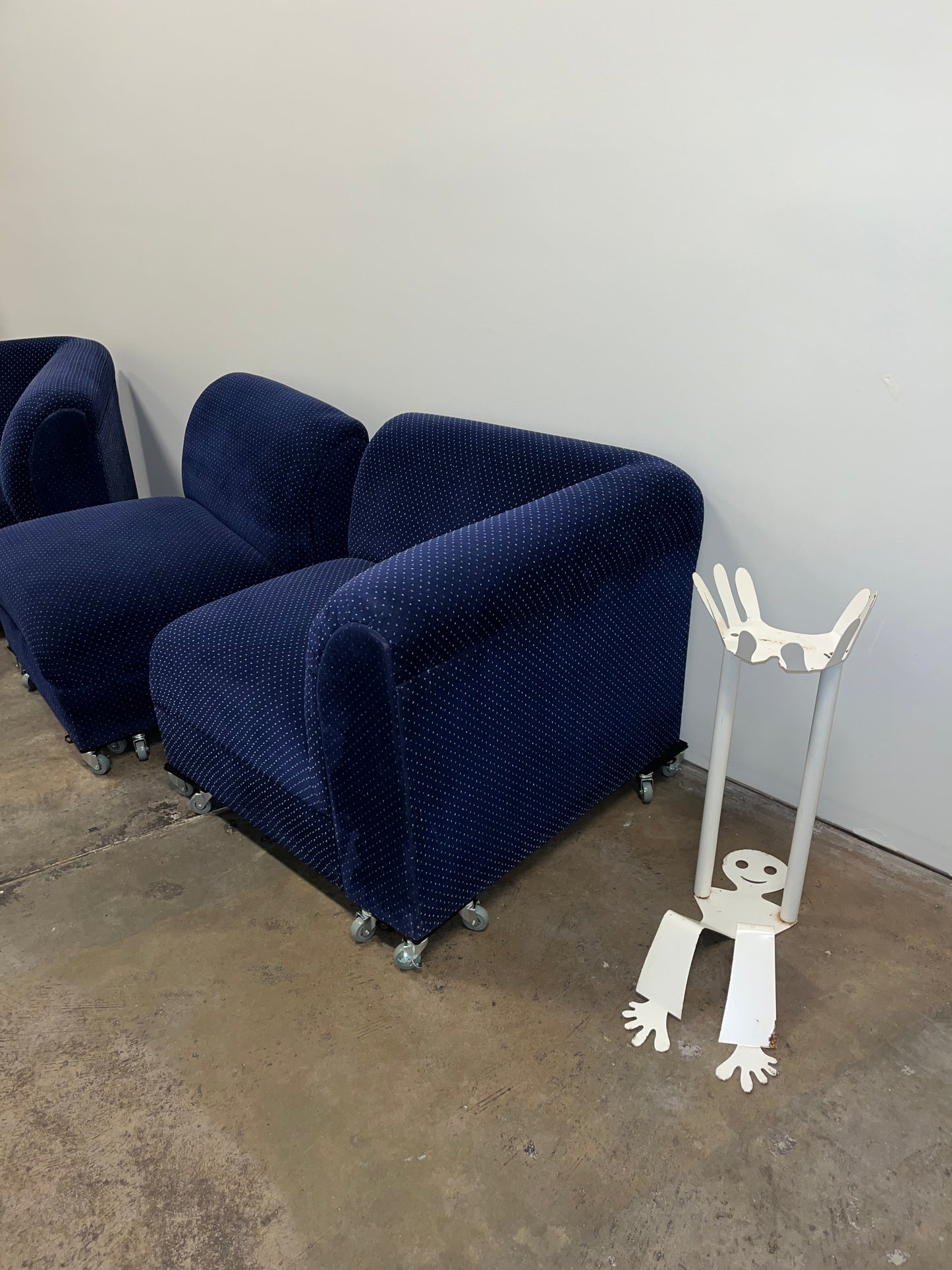 Plump Blue Sectional Sofa