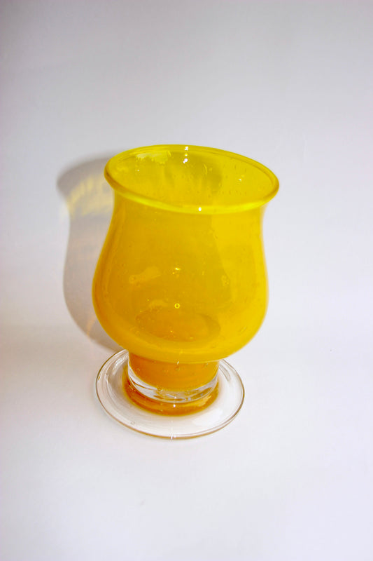 Vetri Yellow Glass Hurricane