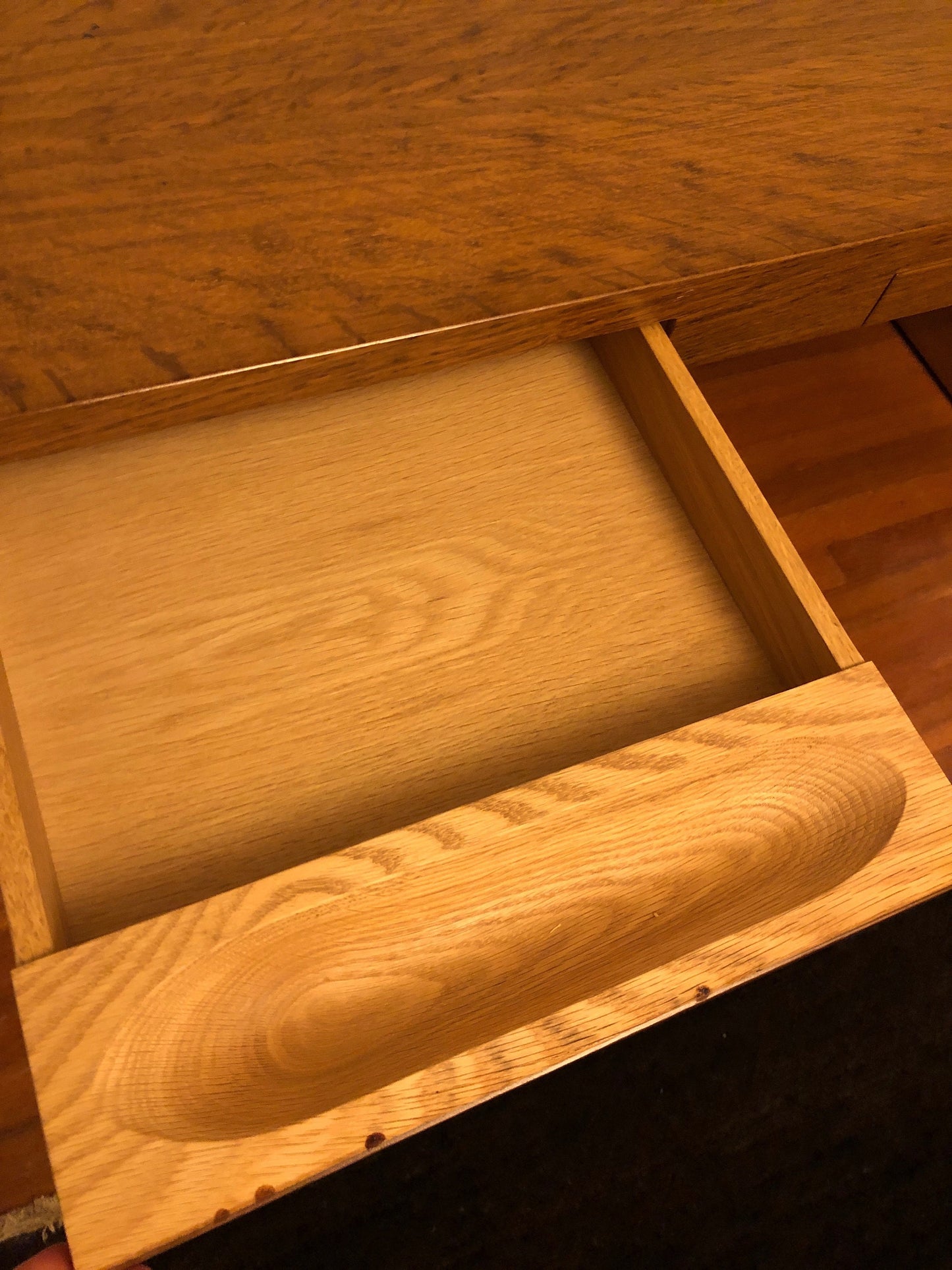 Roger Sprunger for Dunbar Oak and Chrome Steel Desk