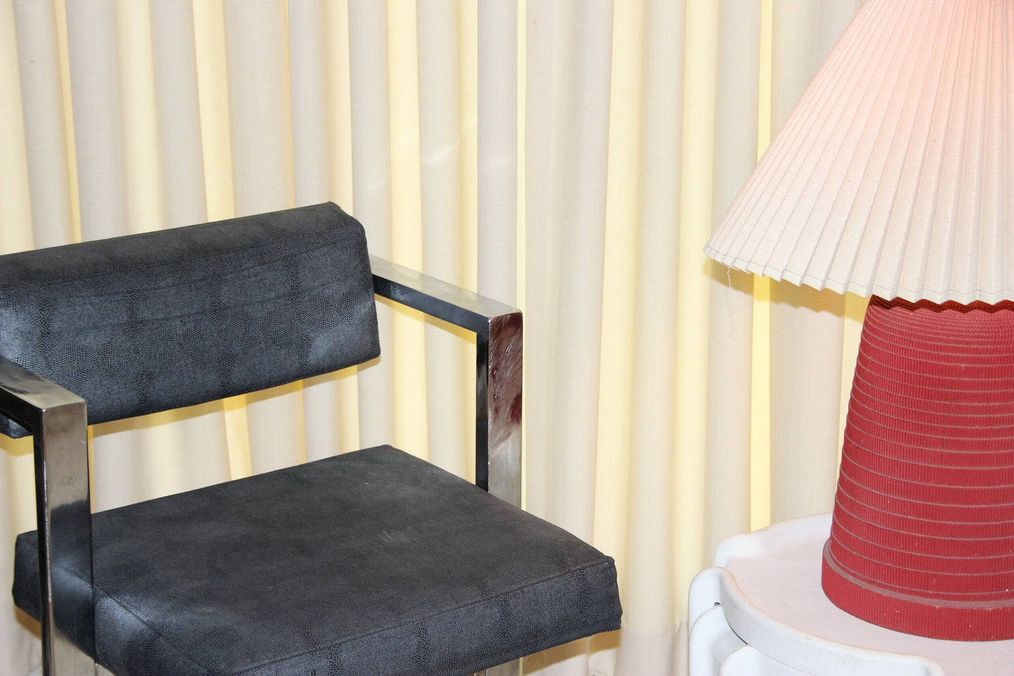 Red Cardboard Lamp, style of Gregory Van Pelt