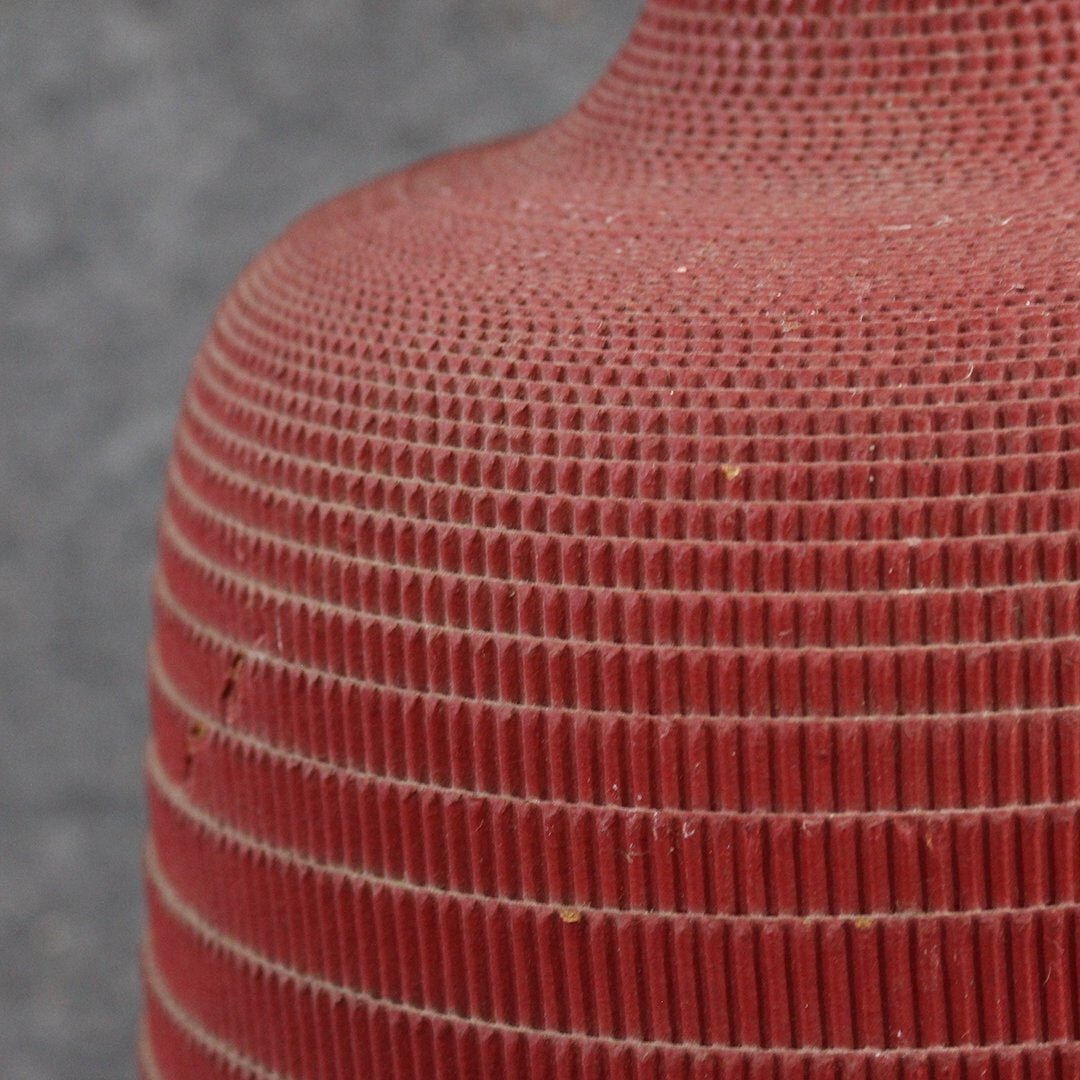 Red Cardboard Lamp, style of Gregory Van Pelt