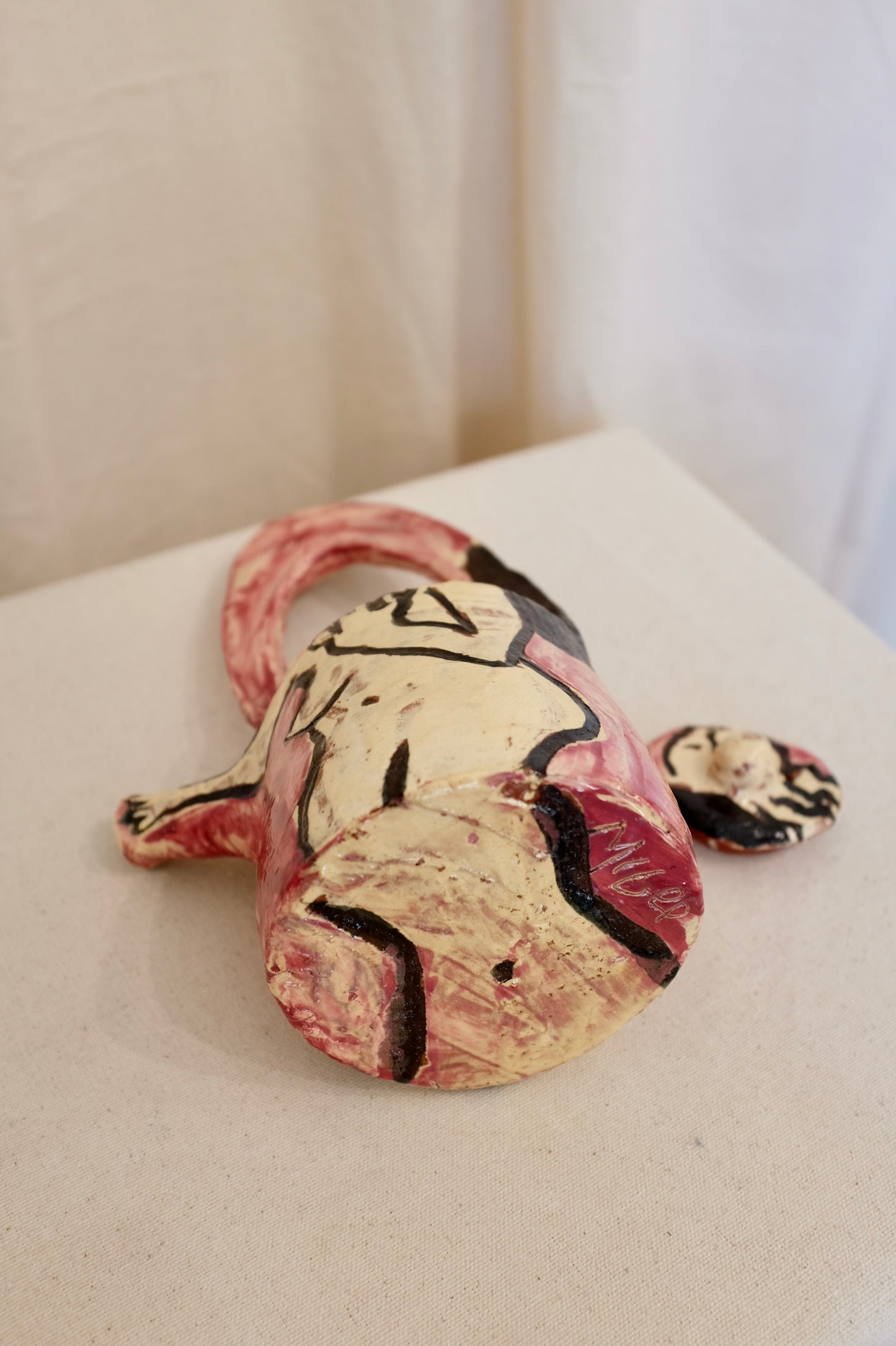 Art Pottery Teapot, Painted Lady