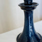 Deep Blue Ceramic Candlesticks Pair, North Carolina