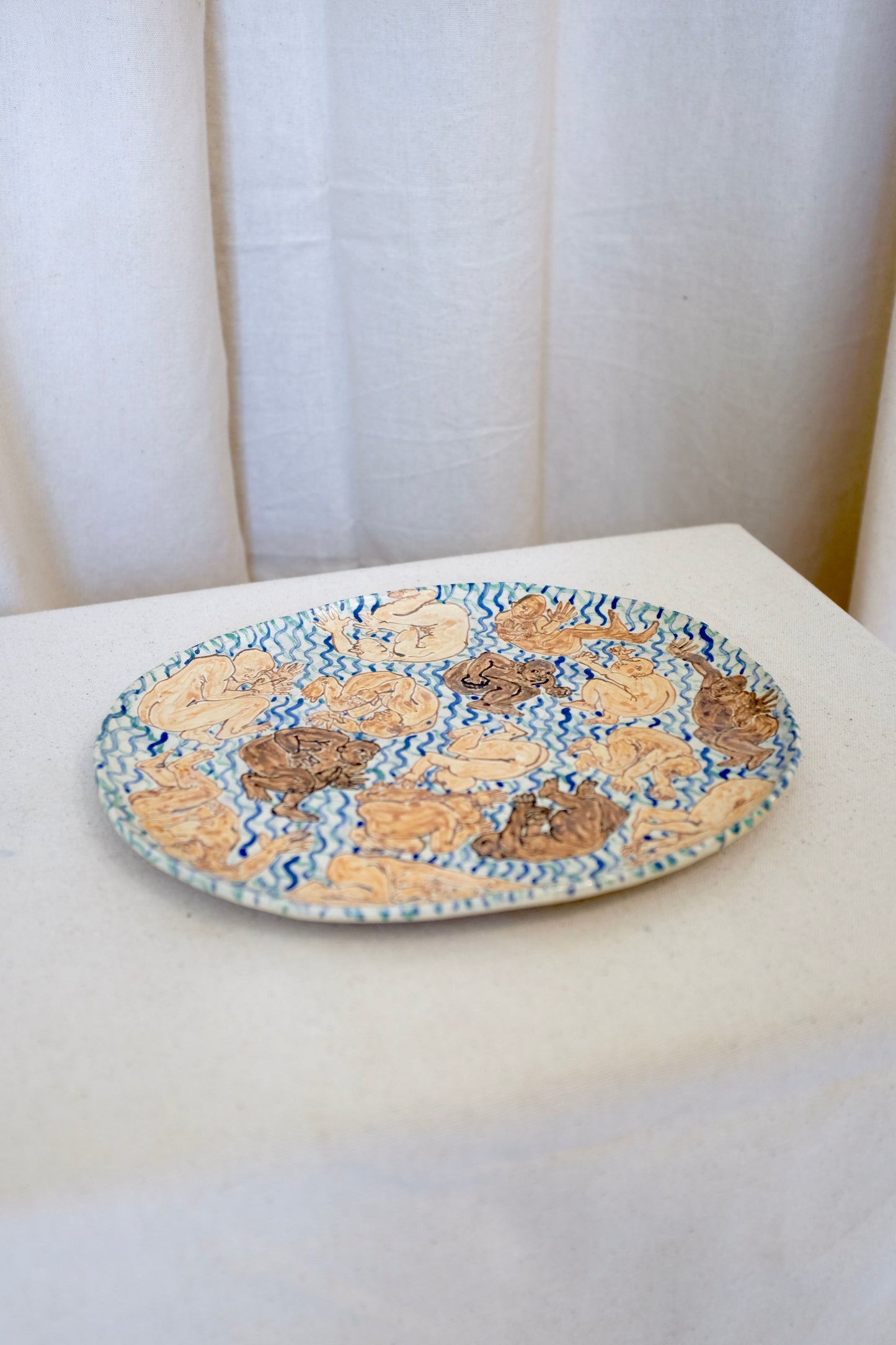 The Many, Platter, Art Pottery, Marilyn Andrews